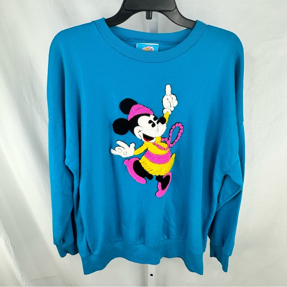 Vintage 80's Comic Relief Minnie Mouse Crewneck Sweatshirt Size Large - Picture 1 of 7